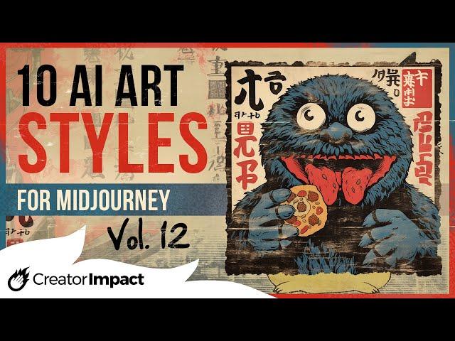 10 IMPACTFUL Midjourney ART STYLES: Vol 12 (Prompt tips!)