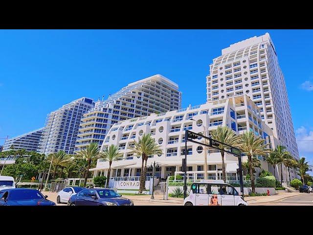 Fort Lauderdale Beach 2024 Walking Tour in 4K - Fort Lauderdale, Florida