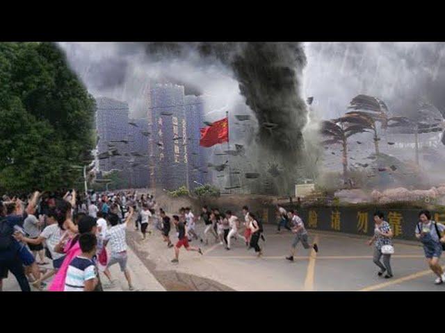 Now China is completely destroyed! Super tornado hit many buildings in Liaoning