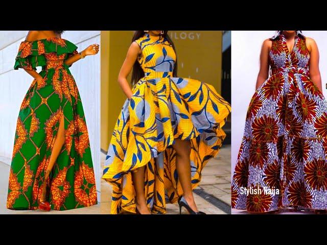 Ankara Styles 2023: Ankara Long Gown/Dress Styles for Ladies |Beautiful, Classy Ankara Flowing Dress