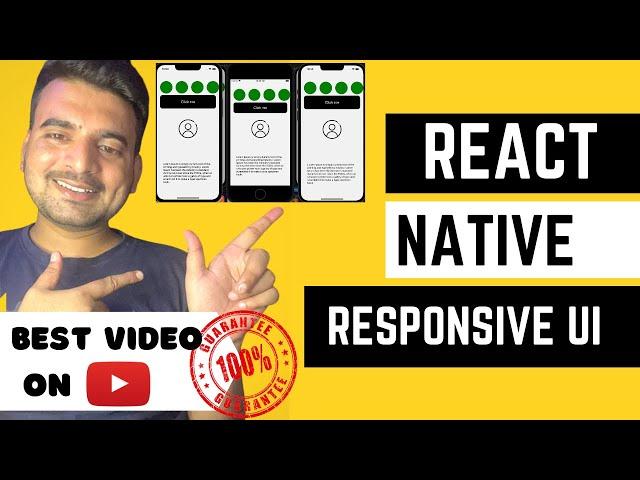 React Native Responsive UI without flex %  Guarantee  |  Make App Responsive  | Engineer Codewala