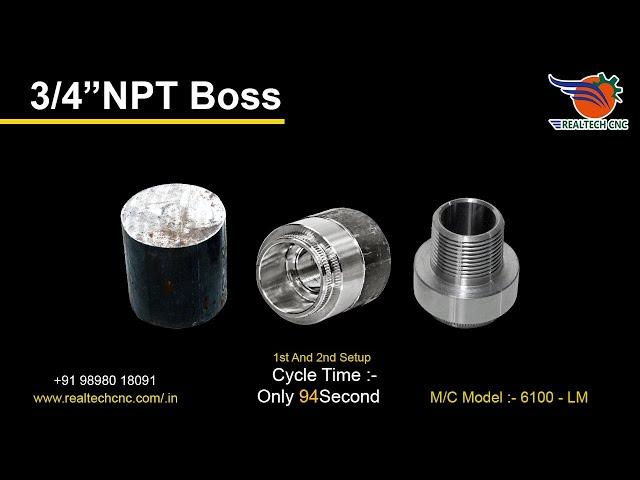 3/4"NPT BOSS | RealTech CNC Machine VD-206