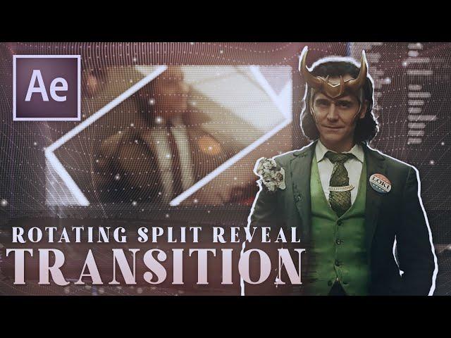 rotating split reveal transition || after effects tutorial