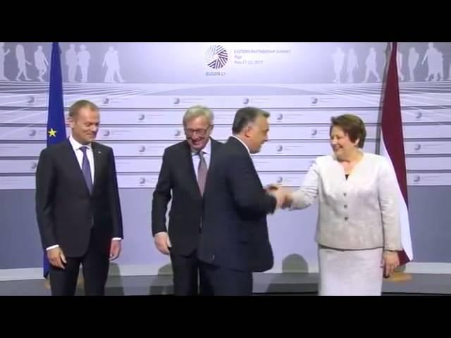 Hello Dictator of Hungary  EU President Juncker had one special face slap #witzefrei