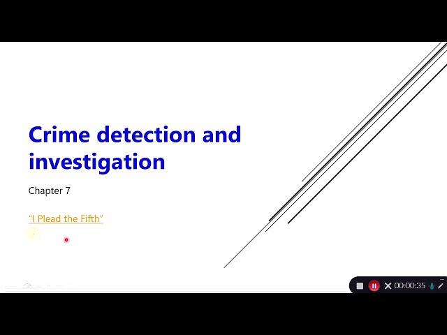 Crime Detection and Investigation