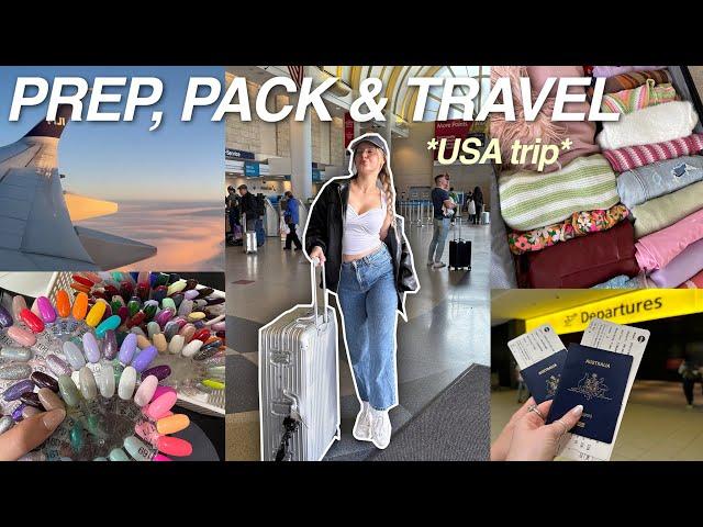 PREP, PACK & TRAVEL W ME TO AMERICA! ️ | travel prep, packing, organising flying, etc!  *vlog*