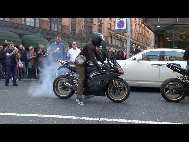 4 YAMAHA R1 Try to impress Crowds+Lambo!