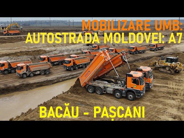 Autostrada A7 - Bacău - Pașcani, MOBILIZARE UMB pe loturile din Iași, Bacău și Neamț [27.02.2025]