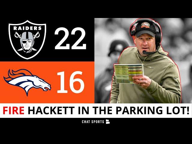 Broncos BLOW IT vs. Raiders: Nathaniel Hackett DONE After Loss? Russell Wilson Stats & Highlights