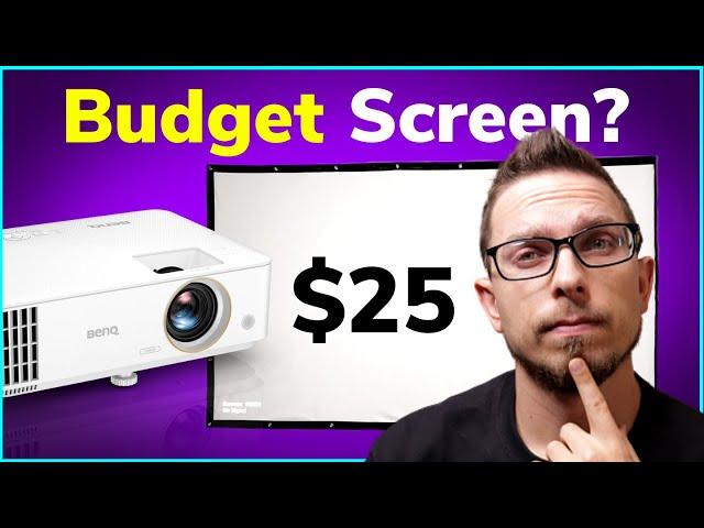 Setting Up the CHEAPEST Projector Screen on Amazon...