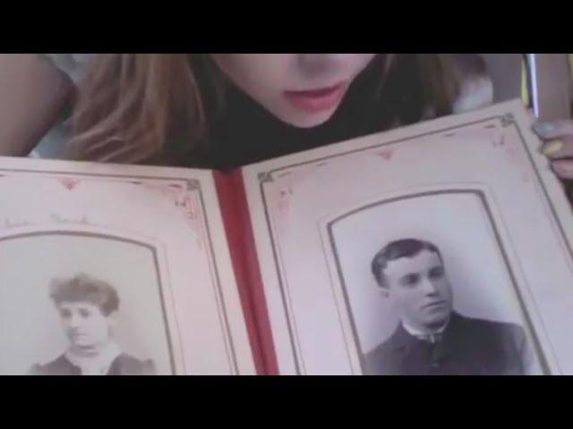 Unintentional ASMR  Girl Showing Old Photobooks from Abandoned Houses