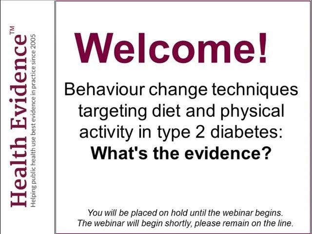 Behaviour change techniques targeting diet and physical activity in type 2 diabetes