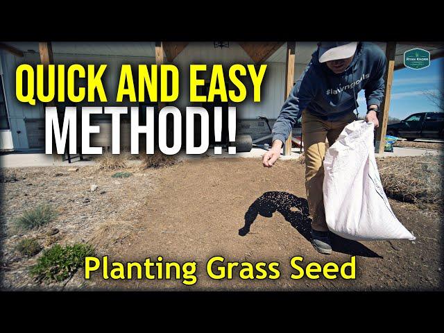 QUICK And EASY Method To Plant Grass Seed // Seeding A New Lawn In Spring