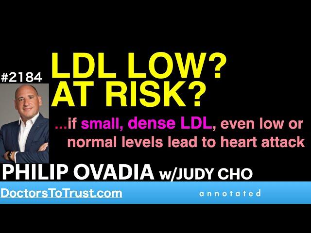 PHILIP OVADIA j3 | LOW LDL? AT RISK? …if small, dense LDL, even normal levels lead to heart attack