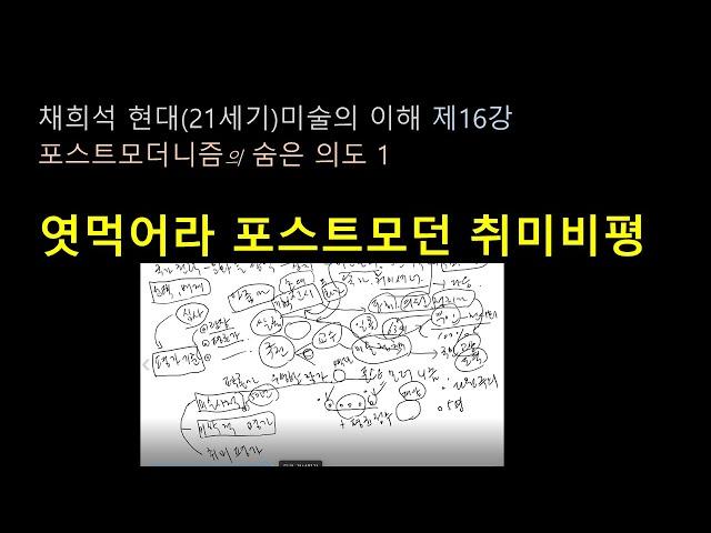 엿먹어라 포스트모더니즘 취미비평