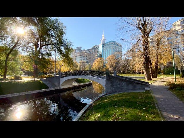 [4K] MOSCOW - Morning Walk. Khamovniki. Trubetskoy Estate. Frunzenskaya. Devichye Polye Square