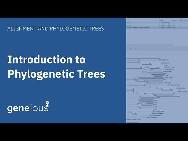 Introduction to Phylogenetic Trees in Geneious Prime