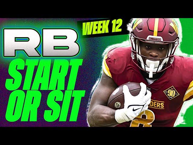  WEEK 12 RB MUST Start/Sit Analysis!  | 2024 Fantasy Football Advice