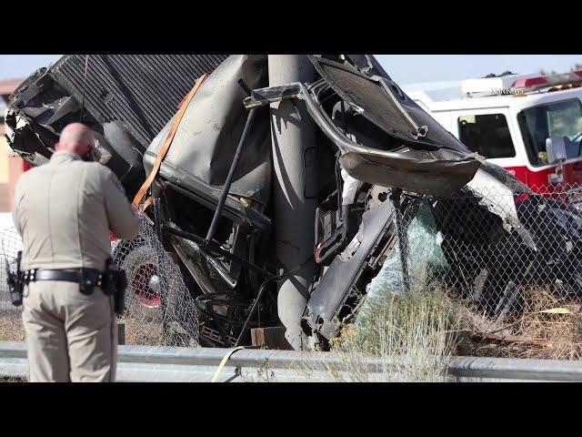 High-Speed Crash Into Freeway Sign Pole Leaves Driver Dead in Hesperia