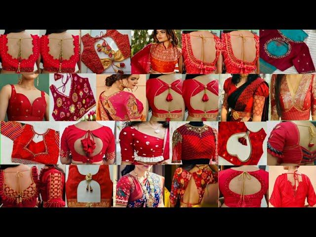 ️red colour blouse designs 2024/blouse design/blouse back neck designs and sleevesdesign#blouse