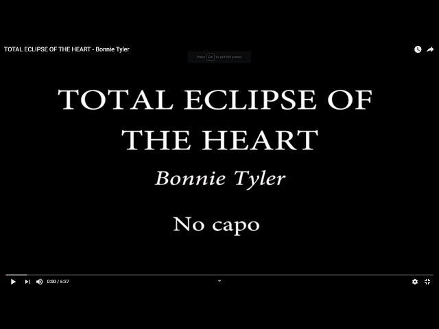 TOTAL ECLIPSE OF THE HEART  -  Bonnie Tyler