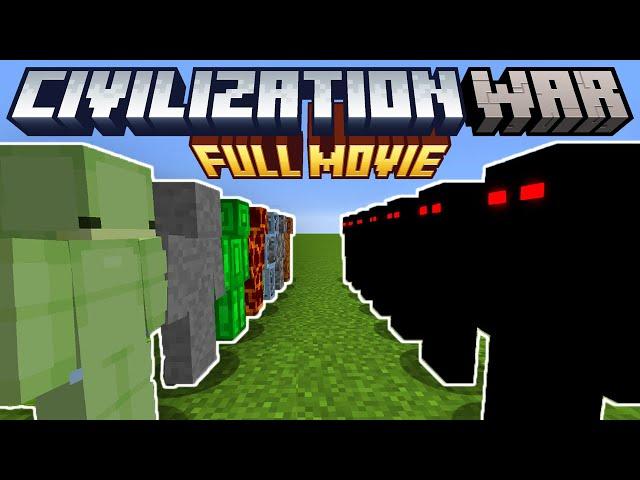 Minecraft but I join a CIVILIZATION WAR [FULL MOVIE]