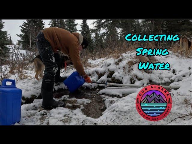 Collecting spring Water During the Winter in Alaska | Plowing Snow