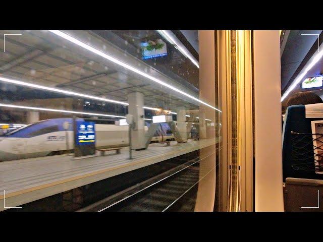 KTX High Speed Train to Seoul from Busan | 4K Night Train Ride Ambience | ASMR