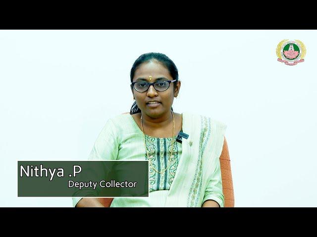 Nithya .P,  Deputy Collector -TNAU Alumni Achiever