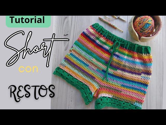 DIY with Remains of Threads  How to knit a SHORT SUPER EASY. ALL SIZES