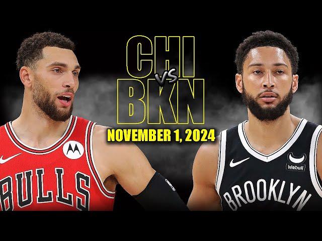 Chicago Bulls vs Brooklyn Nets Full Game Highlights - November 1, 2024 | 2024-25 NBA Season