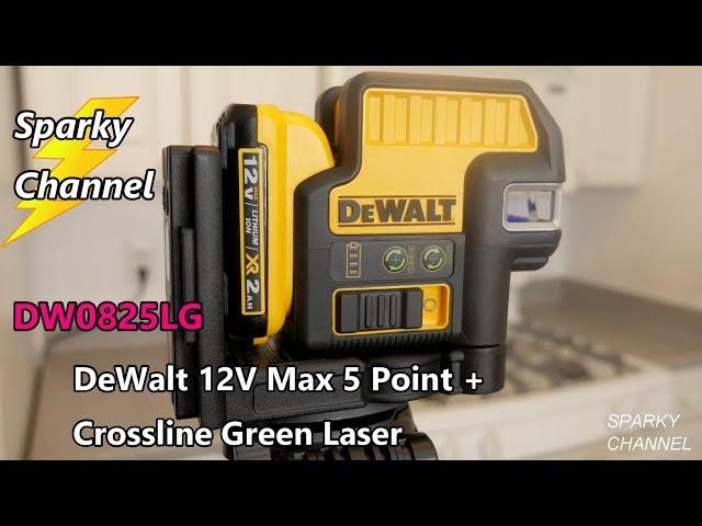 DeWalt 12V Max 5 Spot + Crossline Green Laser Level DW0825LG Review and Demonstration