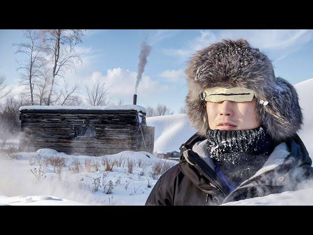 Hiding in an Abandoned Hunting Cabin at -45°F/-43°C in Siberia