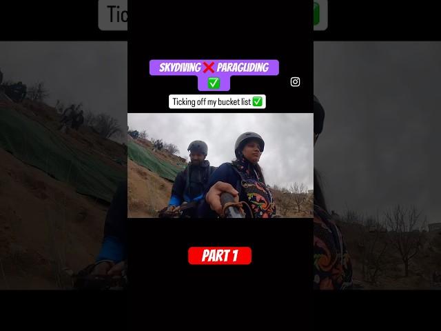 PARAGLIDING 🪂 | Ayesha Saifi | Part 1 |YouTube Short #paragliding #ytshorts #ayeshasaifi #adventure