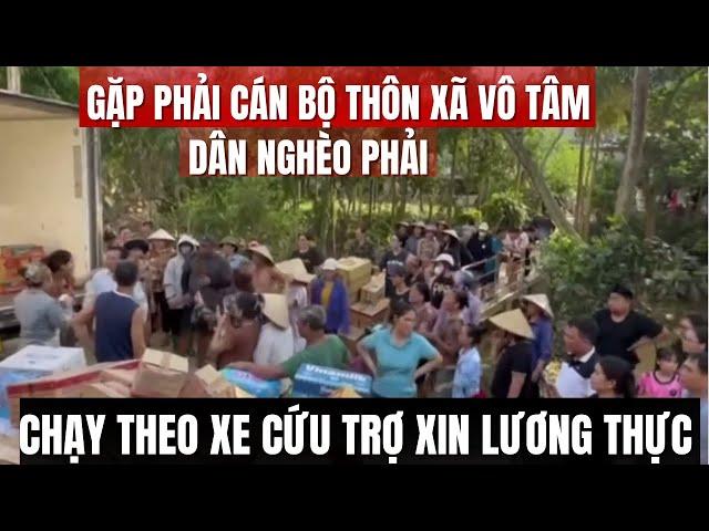 Cán bộ xã vô tâm. Dân nghèo chạy theo xe từ thiện xin lương thực sống qua ngày - Sài Gòn Vlog