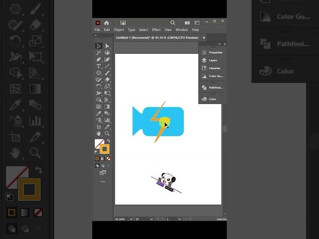 Create Eye-Catching Logos in Illustrator! #trendingshorts  #viralshort #shorts