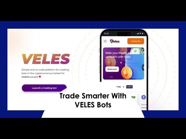 Passive income from trading! Trading with bots through VELES Finance