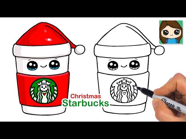 How to Draw a Starbucks Christmas Holiday Drink