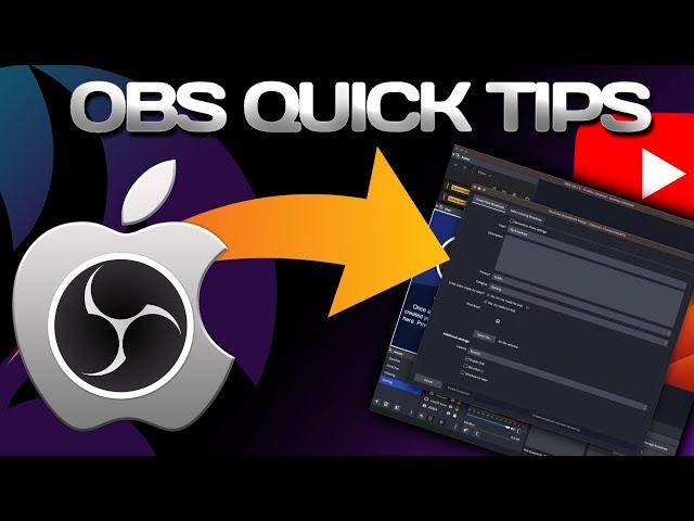 OBS Quick Tips and Tricks for Youtube Streaming (Mac Edition!)