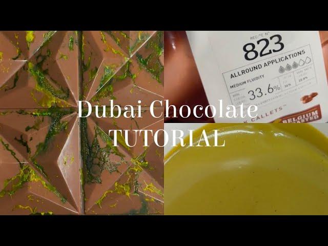 Dubai chocolate tutorial #asmr #yummy #chocolate late