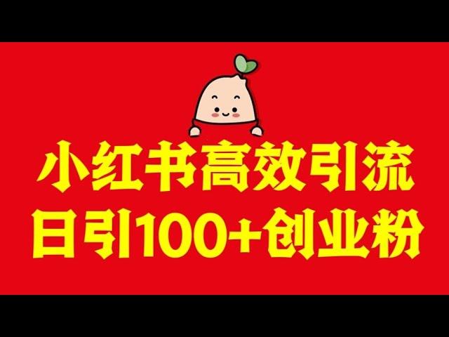 【️小红书引流变现】小红书高效引流玩法，日引100+创业粉小红书起号、运营、#赚钱 #赚钱最快的方法 #分享 #熱門 #创业 #兼职