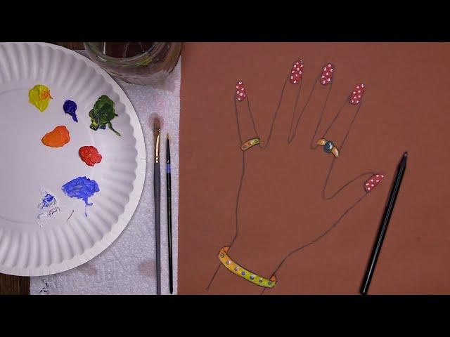 Painted acrylic nails - Virtual McArt