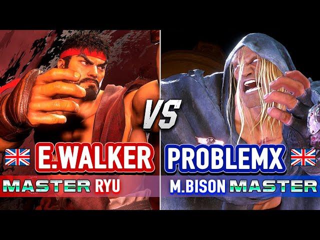 SF6  ENDING WALKER (Ryu) vs PROBLEMX (M.Bison)  Street Fighter 6 High Level Gameplay