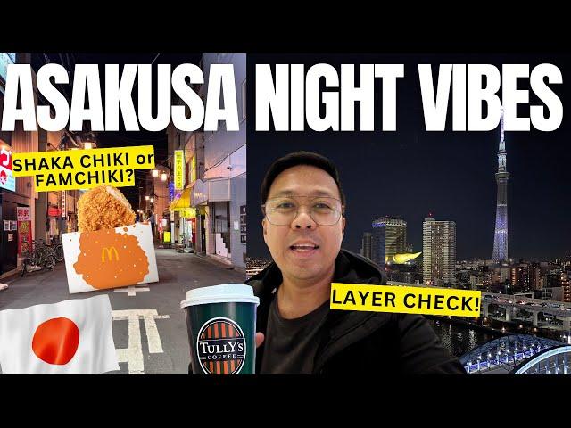 Asakusa at Night: McDonald's Japan, Tully’s Matcha & Tokyo Rooftop Chill!  JAPAN VLOG