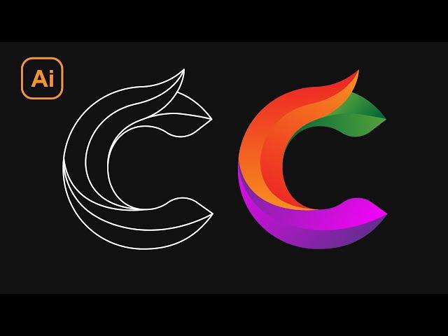 3D Logo Design Adobe illustrator (Tutorials)