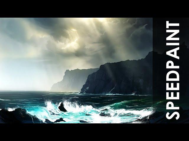 Speed Painting | Stormy Ocean