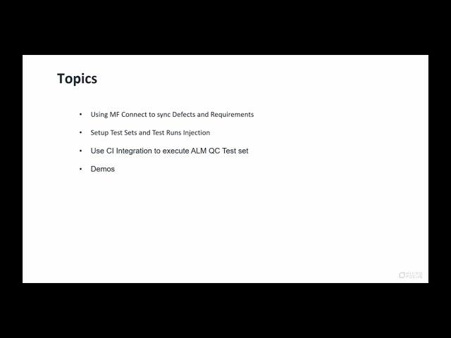 Technical Series - ALM/Quality Center and ALM Octane Integration