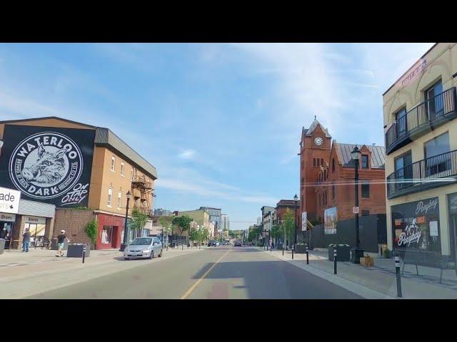 WATERLOO City Walks 4K Downtown Main Street