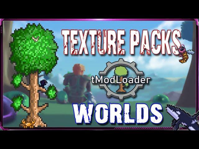 ОБЗОР/ГАЙД  КАК УСТАНОВИТЬ КАРТУ,TEXTURE PACKS, tModLoader, Моды на TERRARIA 1.4 ПОДРОБНО 