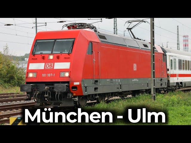 InterCity 1164 quer durch Bayern | 4K Führerstandsmitfahrt: München - Augsburg - Neu Ulm | BR 101